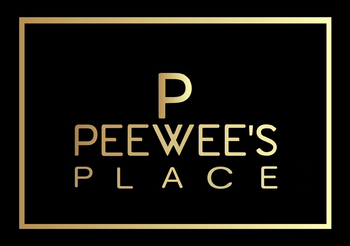 Peewee's Place black and gold logo